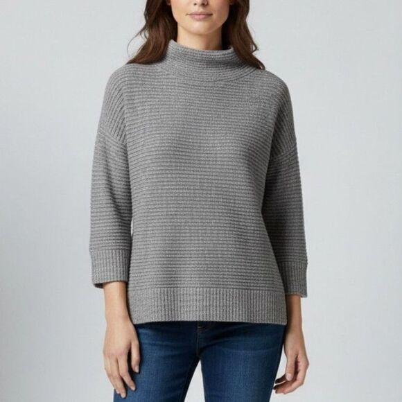 Karen Kane Ribbed Mockneck Grey Size Petite Small NWOT - Picture 1 of 6
